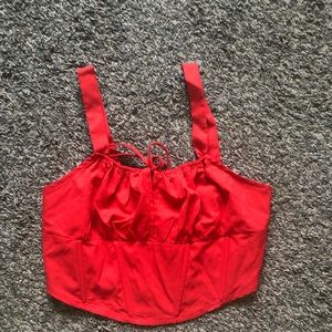 Red crop top